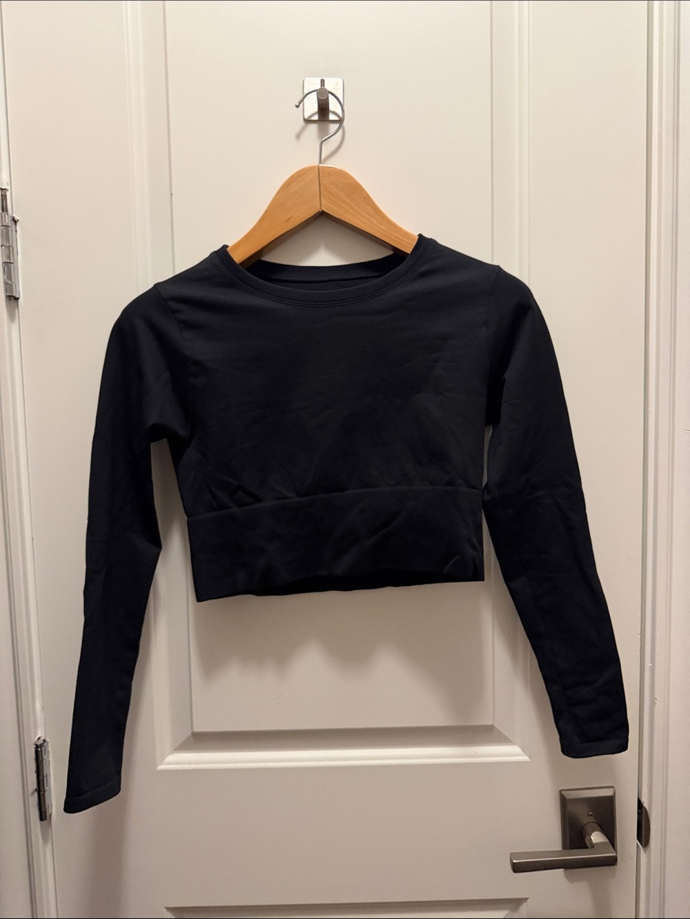 Kids Black Long-Sleeve Cropped Tank Top - Unbranded